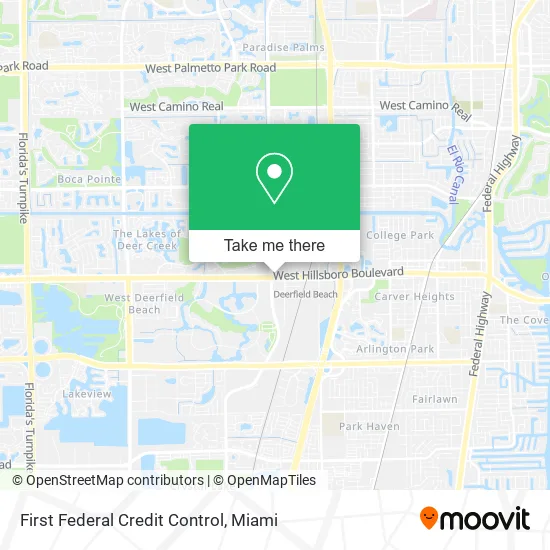 First Federal Credit Control map