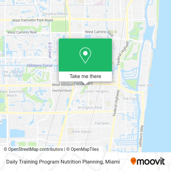 Daily Training Program Nutrition Planning map