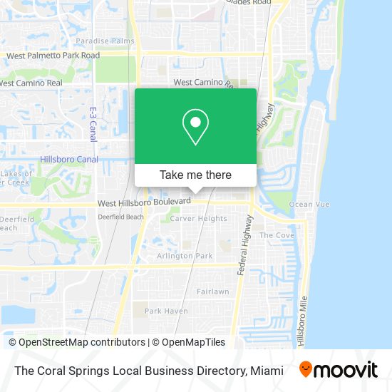 Mapa de The Coral Springs Local Business Directory