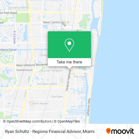 Mapa de Ryan Schultz - Regions Financial Advisor