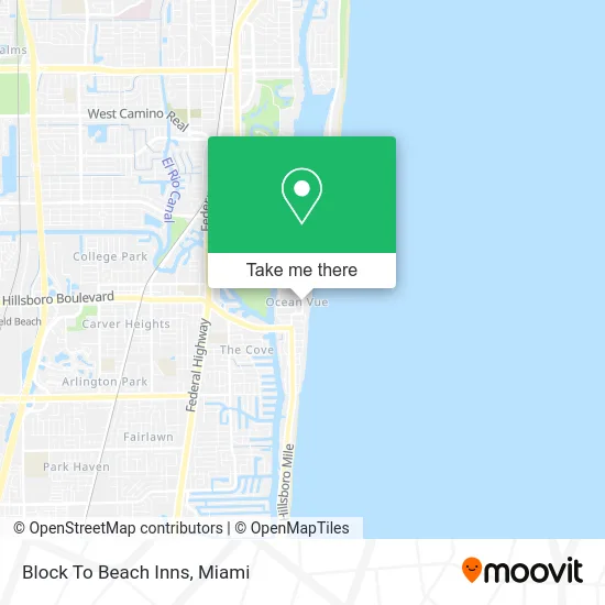 Block To Beach Inns map