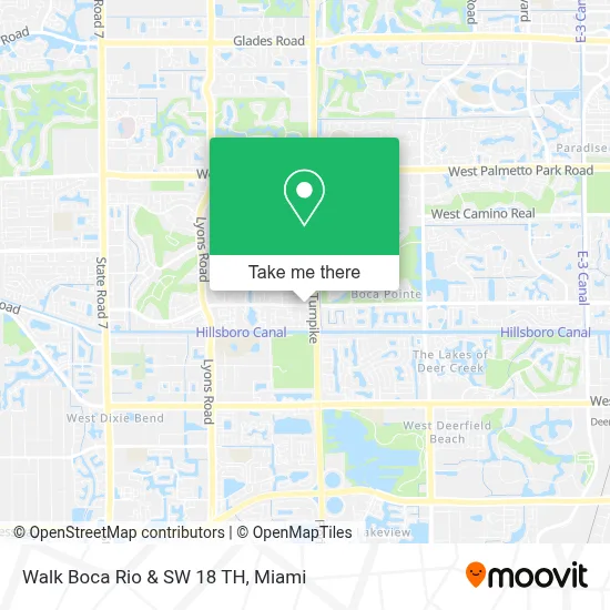 Walk Boca Rio & SW 18 TH map