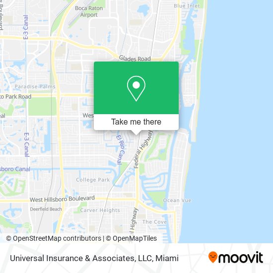 Mapa de Universal Insurance & Associates, LLC