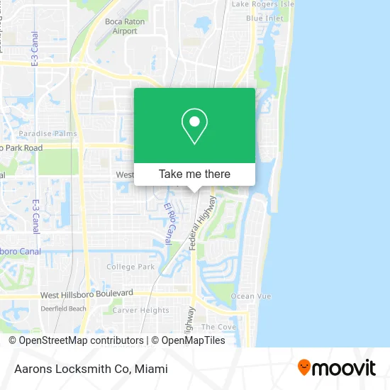 Aarons Locksmith Co map