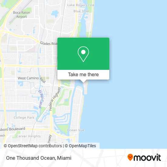 One Thousand Ocean map