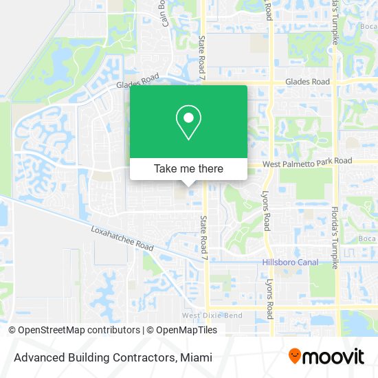 Advanced Building Contractors map