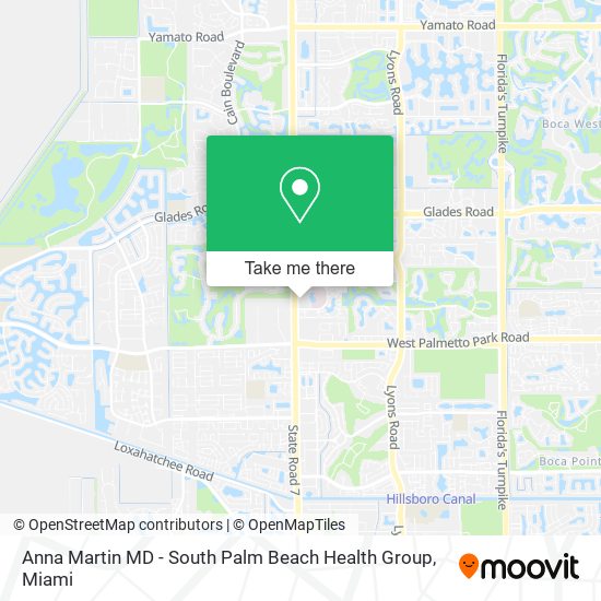 Mapa de Anna Martin MD - South Palm Beach Health Group