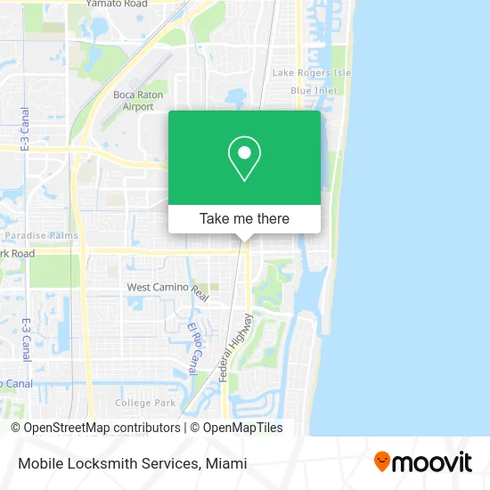 Mobile Locksmith Services map