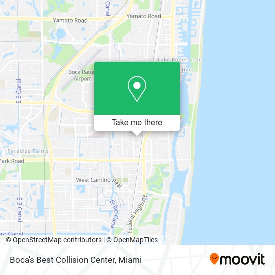 Boca's Best Collision Center map