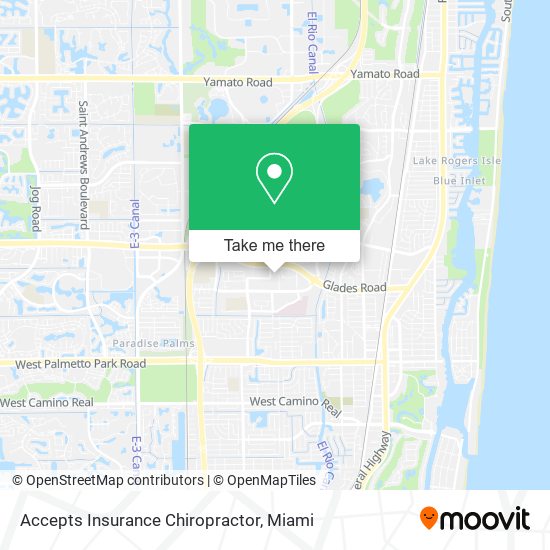 Accepts Insurance Chiropractor map
