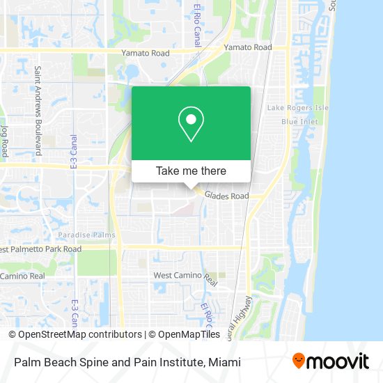 Mapa de Palm Beach Spine and Pain Institute