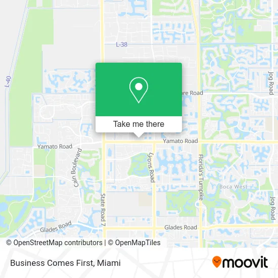 Business Comes First map