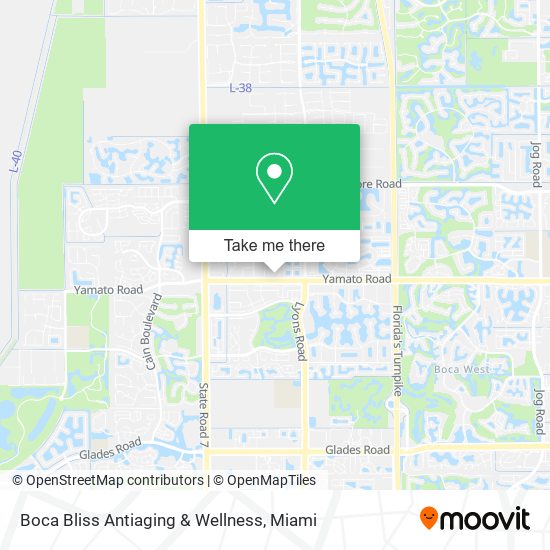 Mapa de Boca Bliss Antiaging & Wellness