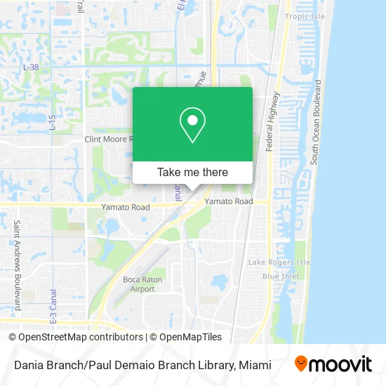 Mapa de Dania Branch / Paul Demaio Branch Library