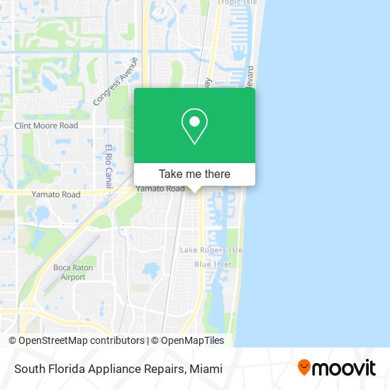 Mapa de South Florida Appliance Repairs