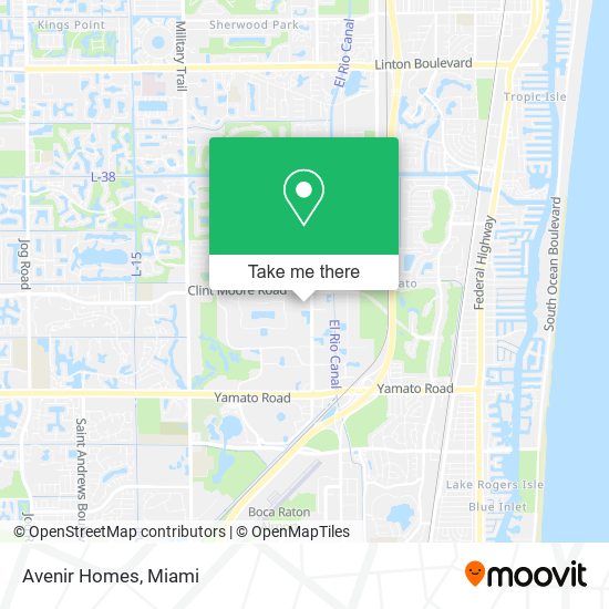 Avenir Homes map