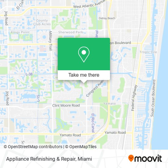 Appliance Refinishing & Repair map