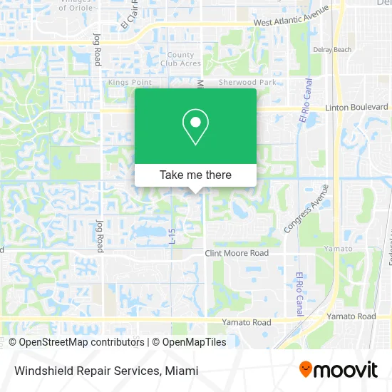 Windshield Repair Services map