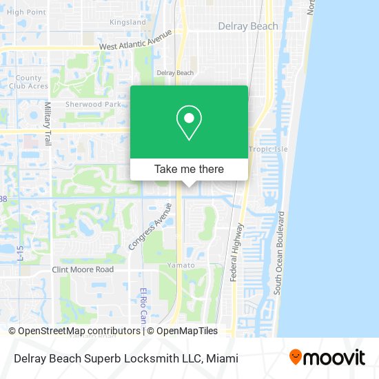 Mapa de Delray Beach Superb Locksmith LLC
