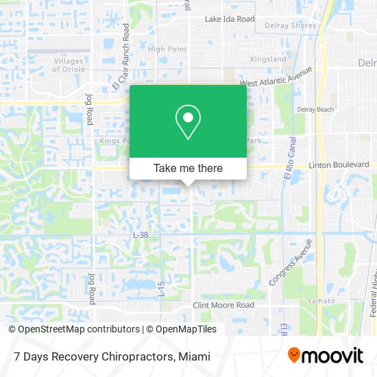 7 Days Recovery Chiropractors map