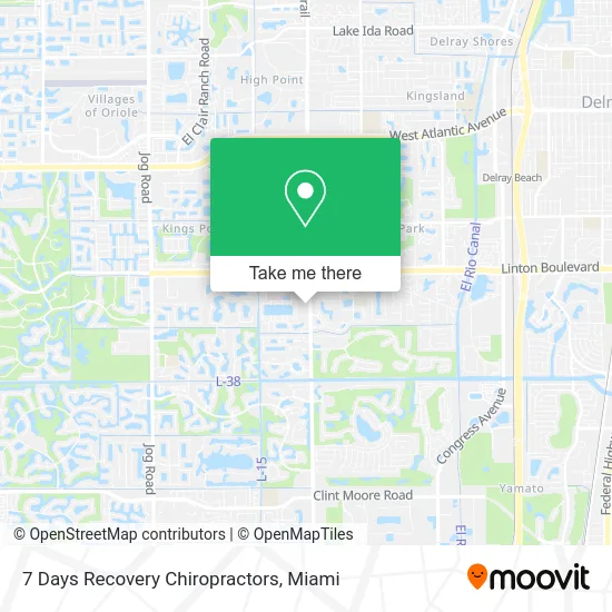 7 Days Recovery Chiropractors map