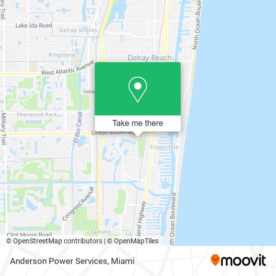 Anderson Power Services map