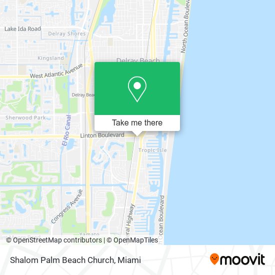 Shalom Palm Beach Church map