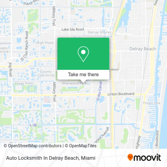 Auto Locksmith In Delray Beach map