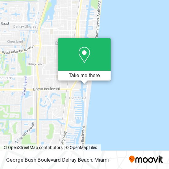 Mapa de George Bush Boulevard Delray Beach