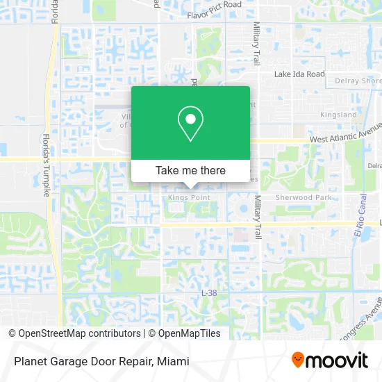 Planet Garage Door Repair map