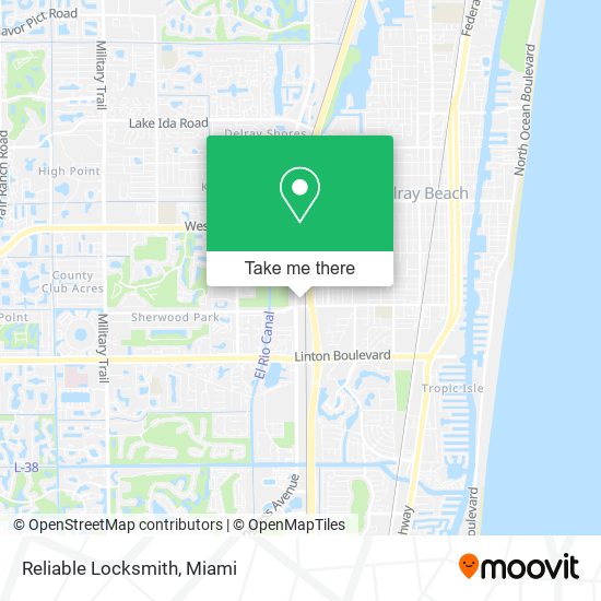 Reliable Locksmith map