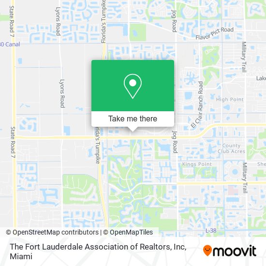 The Fort Lauderdale Association of Realtors, Inc map