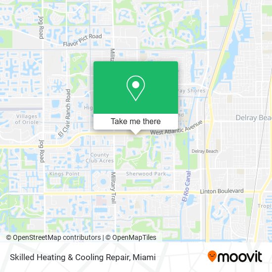 Skilled Heating & Cooling Repair map