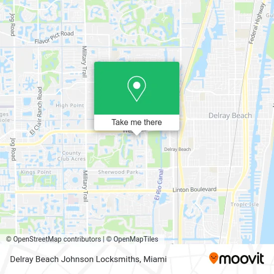 Delray Beach Johnson Locksmiths map