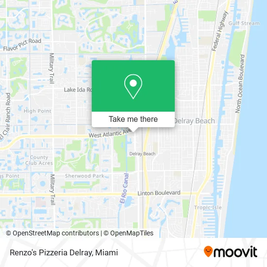 Renzo's Pizzeria Delray map