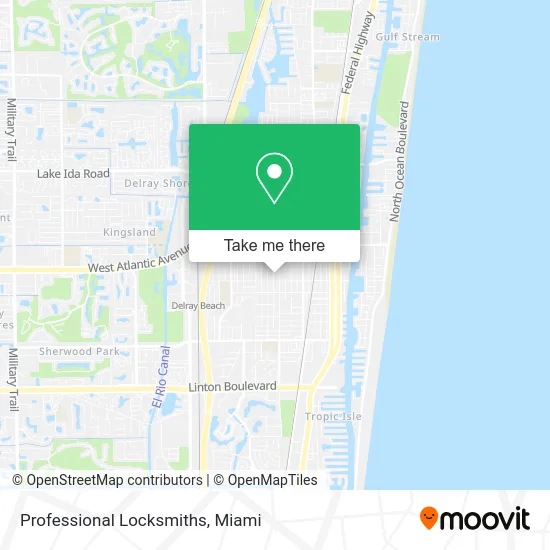 Professional Locksmiths map