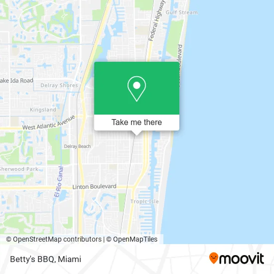 Betty's BBQ map