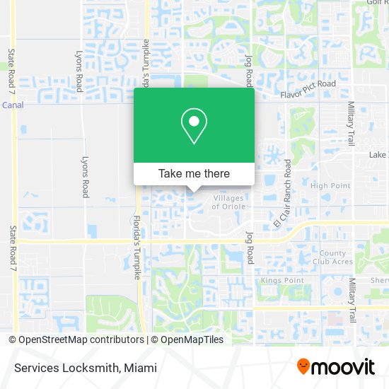 Mapa de Services Locksmith