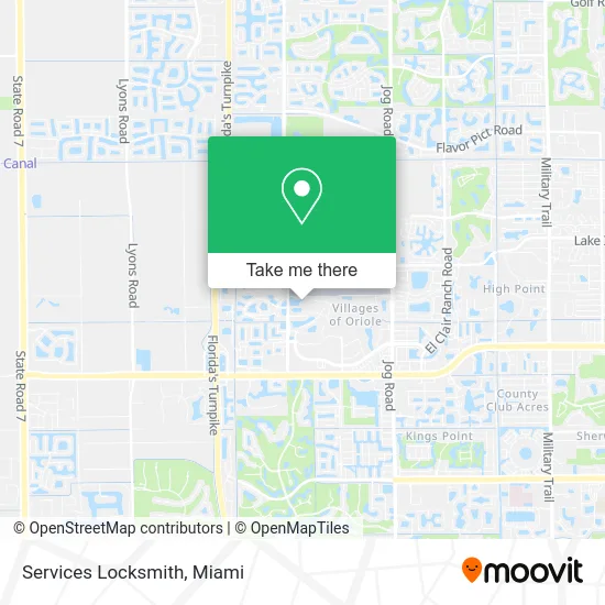 Services Locksmith map