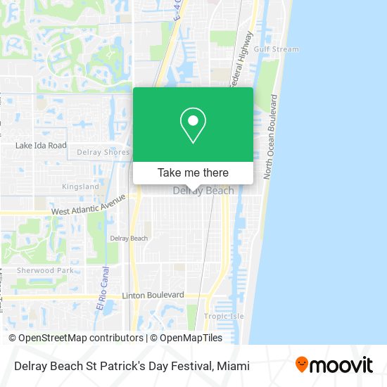 Mapa de Delray Beach St Patrick's Day Festival