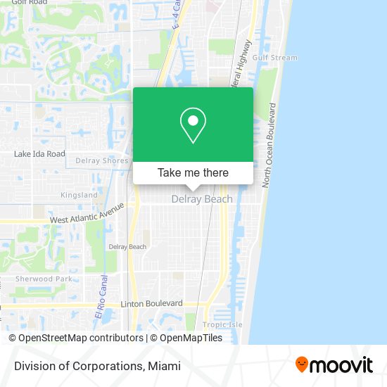 Mapa de Division of Corporations