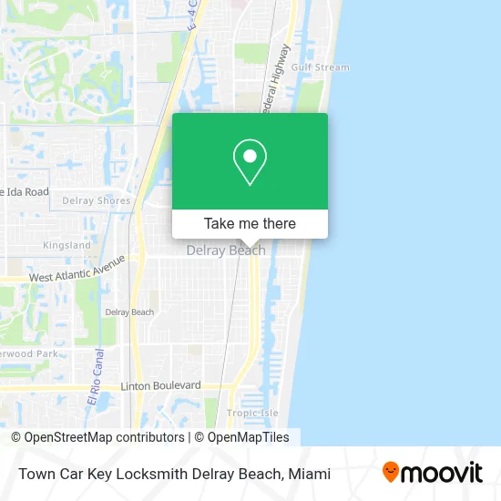 Town Car Key Locksmith Delray Beach map