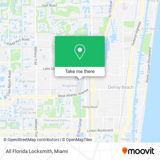 All Florida Locksmith map