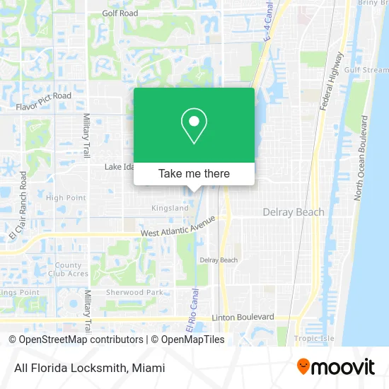 All Florida Locksmith map