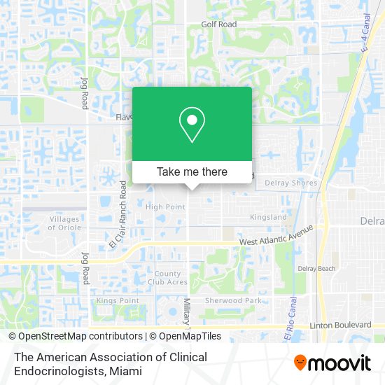 The American Association of Clinical Endocrinologists map