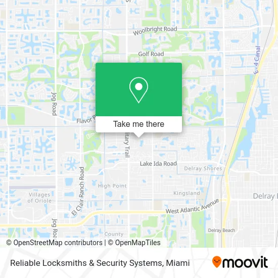 Reliable Locksmiths & Security Systems map