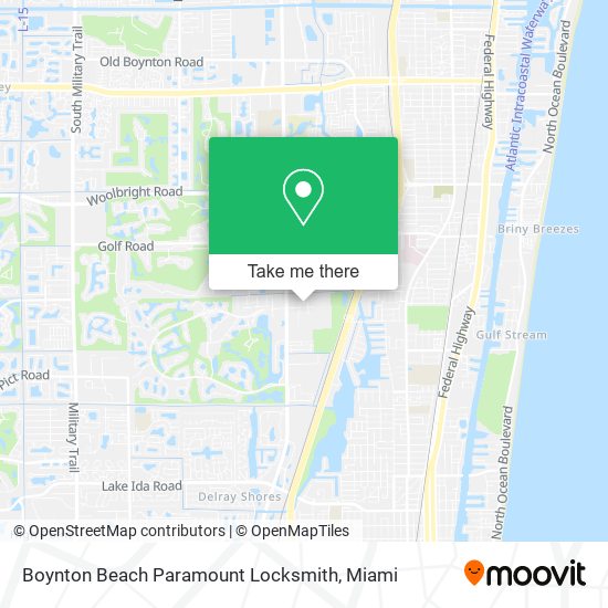 Boynton Beach Paramount Locksmith map