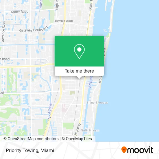 Priority Towing map