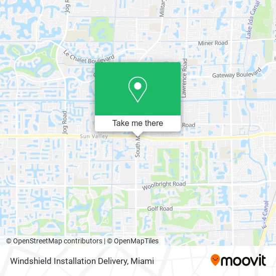 Windshield Installation Delivery map