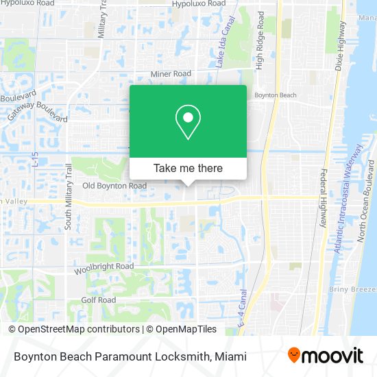 Mapa de Boynton Beach Paramount Locksmith